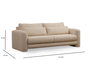 Atelier Del Sofa Sofá de 3 Plazas Lily Beige 215x97x73 cm Confortable y Elegante
